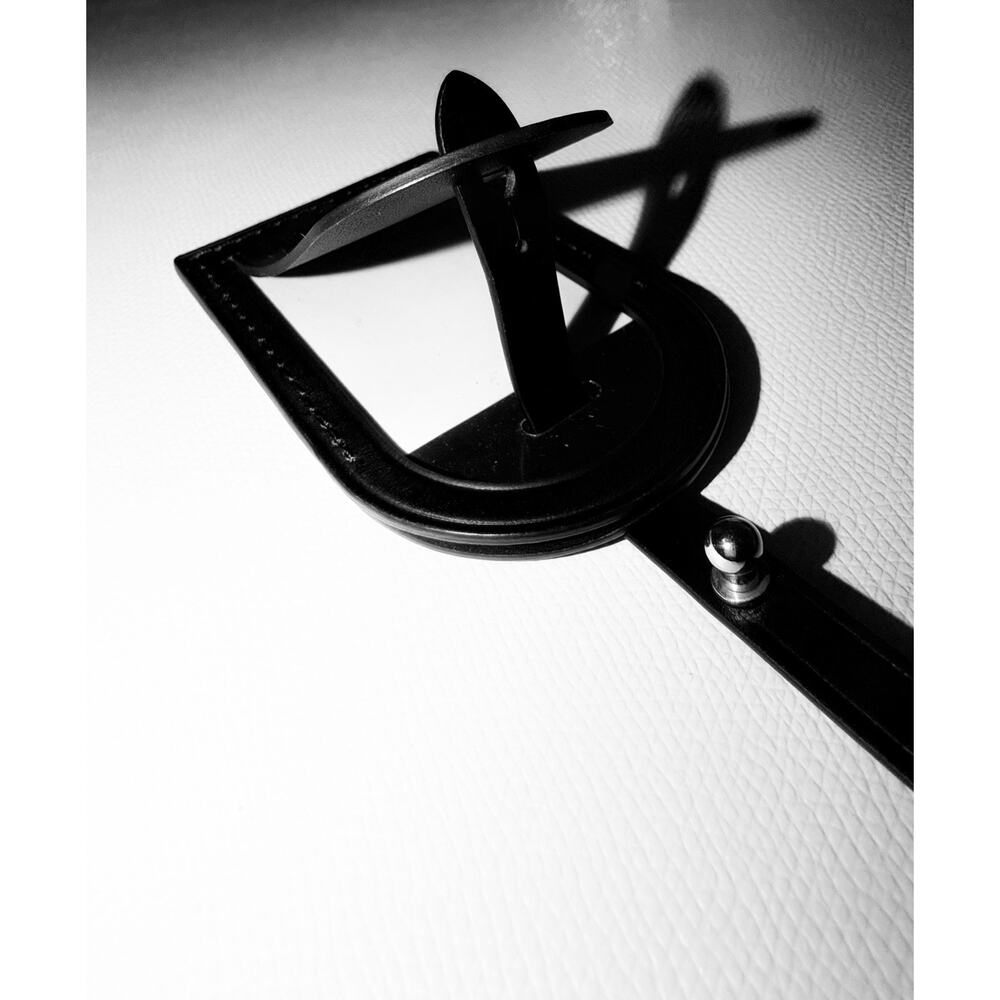 Louis Vuitton Paris Dark Brown Black Leather Tag w/ Silver Metal Large - Picture 12 of 12